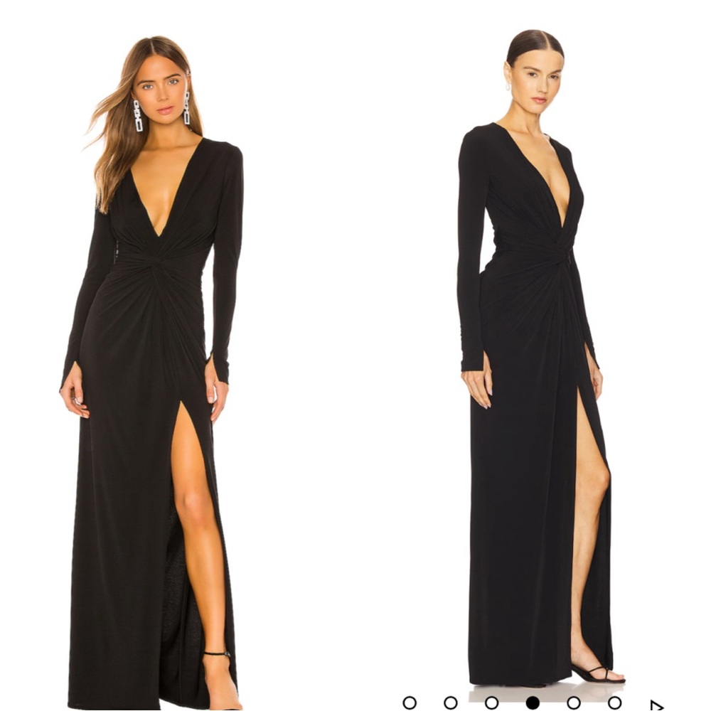 Katie May Kiera Twisted Long Sleeve Gown long sleeve